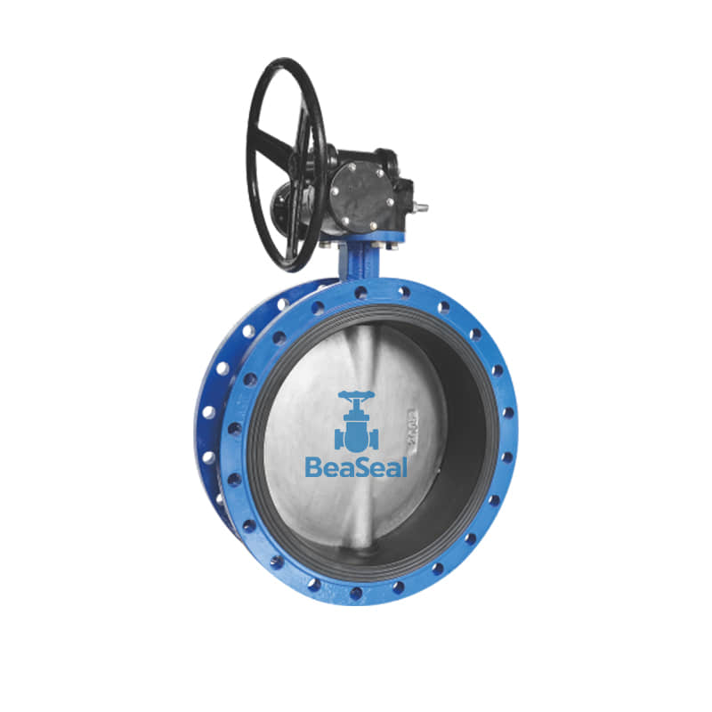 Bare shaft Double Flanged Butterfly Valve