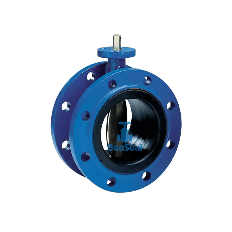 Bare shaft Double Flanged Butterfly Valve