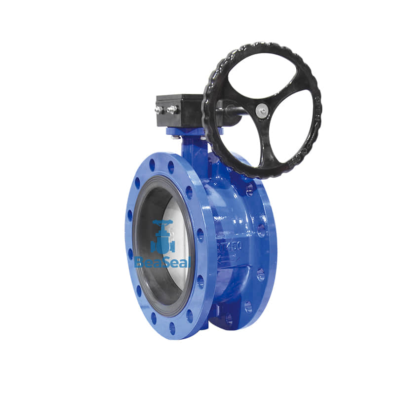 Bare shaft Double Flanged Butterfly Valve