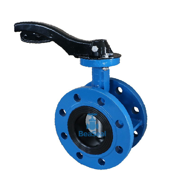 lever operated flange butterfly valve